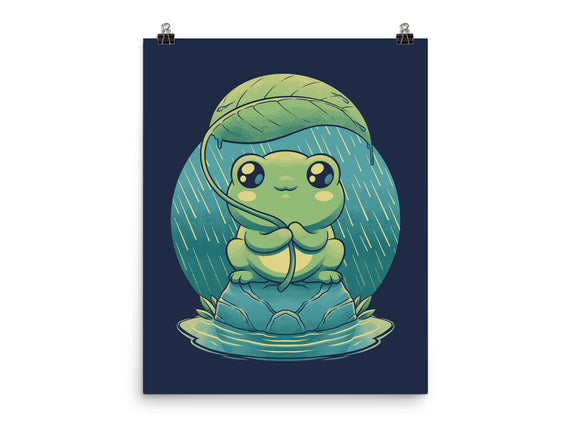 Rainy Day Cute Frog