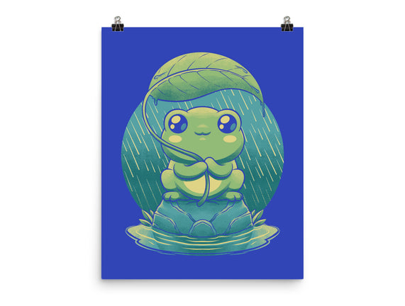 Rainy Day Cute Frog