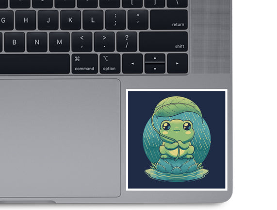 Rainy Day Cute Frog