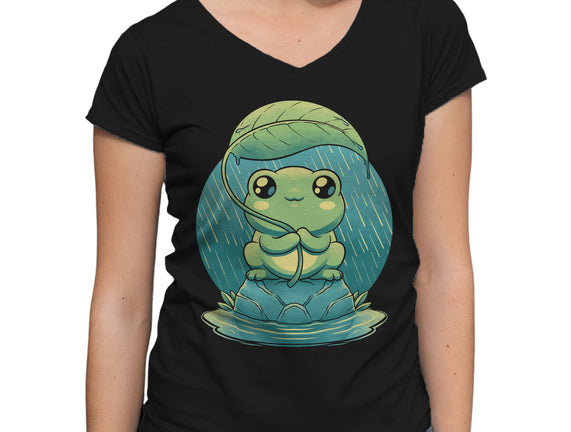 Rainy Day Cute Frog