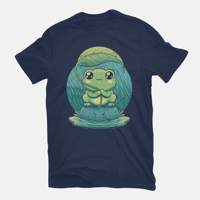 Rainy Day Cute Frog-Womens-Fitted-Tee-Studio Mootant