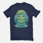 Rainy Day Cute Frog-Womens-Fitted-Tee-Studio Mootant