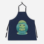 Rainy Day Cute Frog-Unisex-Kitchen-Apron-Studio Mootant