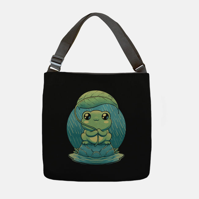 Rainy Day Cute Frog-None-Adjustable Tote-Bag-Studio Mootant