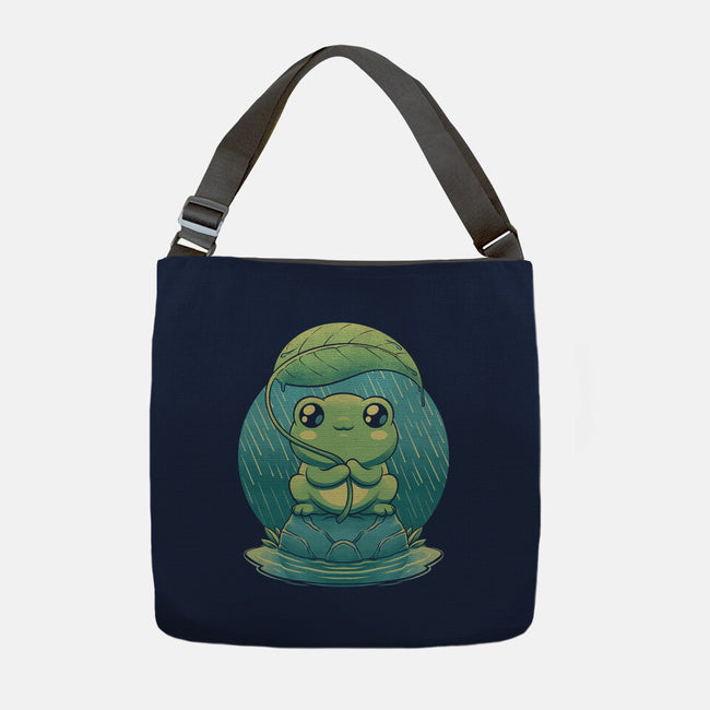 Rainy Day Cute Frog-None-Adjustable Tote-Bag-Studio Mootant