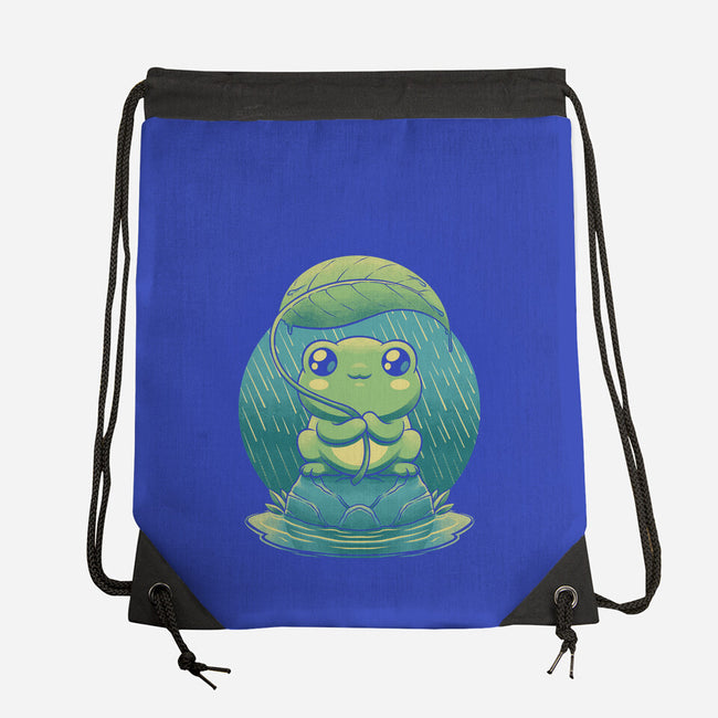 Rainy Day Cute Frog-None-Drawstring-Bag-Studio Mootant