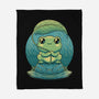 Rainy Day Cute Frog-None-Fleece-Blanket-Studio Mootant