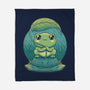 Rainy Day Cute Frog-None-Fleece-Blanket-Studio Mootant
