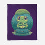Rainy Day Cute Frog-None-Fleece-Blanket-Studio Mootant