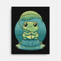 Rainy Day Cute Frog-None-Stretched-Canvas-Studio Mootant
