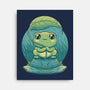 Rainy Day Cute Frog-None-Stretched-Canvas-Studio Mootant