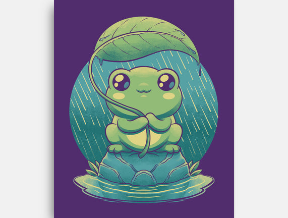 Rainy Day Cute Frog