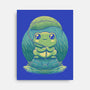 Rainy Day Cute Frog-None-Stretched-Canvas-Studio Mootant