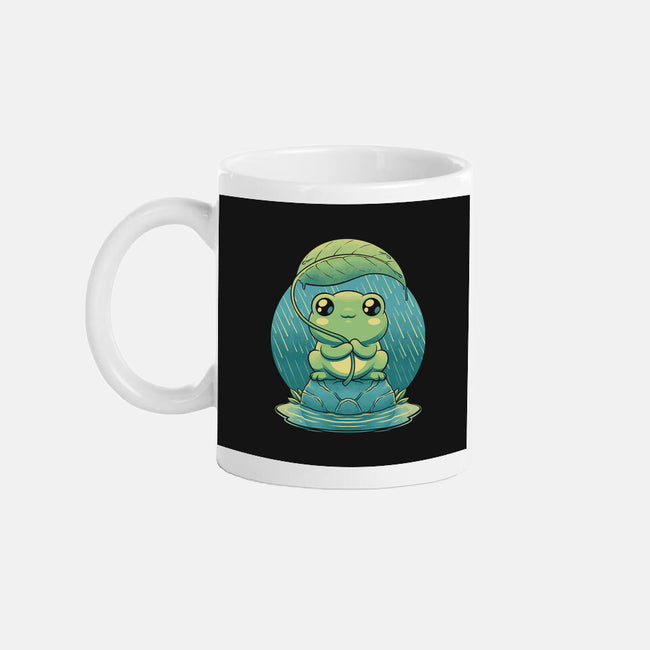 Rainy Day Cute Frog-None-Mug-Drinkware-Studio Mootant