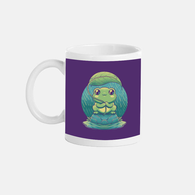 Rainy Day Cute Frog-None-Mug-Drinkware-Studio Mootant
