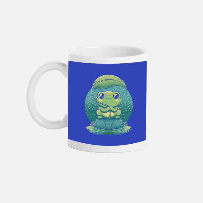 Rainy Day Cute Frog-None-Mug-Drinkware-Studio Mootant