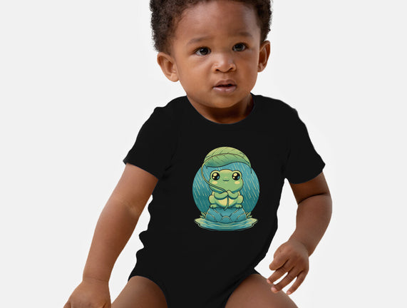 Rainy Day Cute Frog