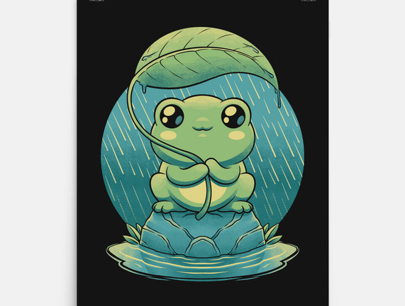 Rainy Day Cute Frog