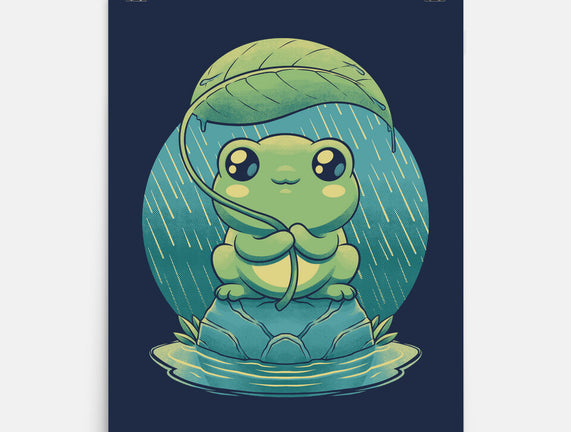 Rainy Day Cute Frog