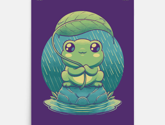 Rainy Day Cute Frog