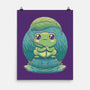 Rainy Day Cute Frog-None-Matte-Poster-Studio Mootant