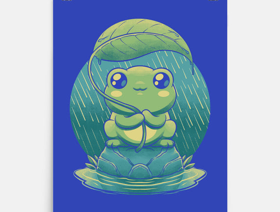 Rainy Day Cute Frog