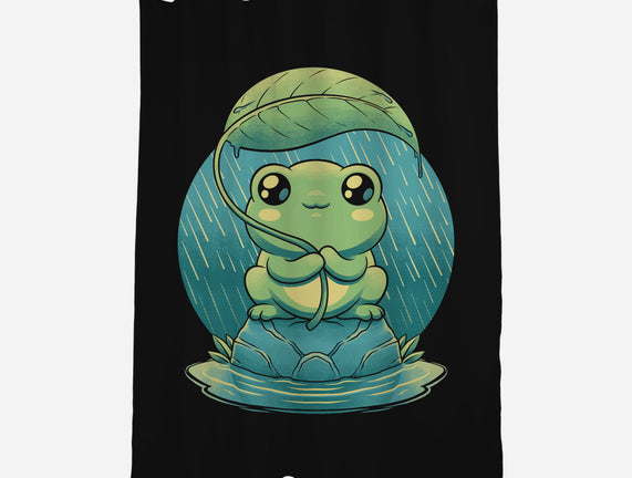 Rainy Day Cute Frog