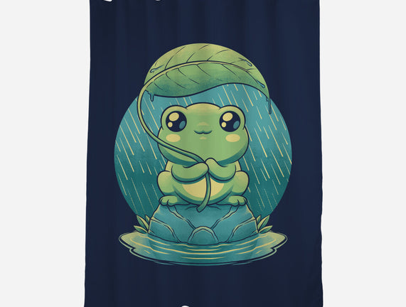Rainy Day Cute Frog