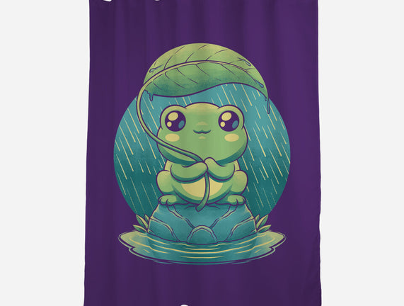 Rainy Day Cute Frog