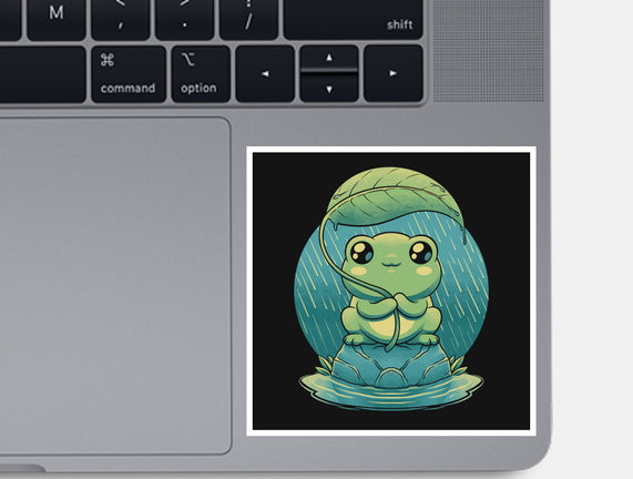 Rainy Day Cute Frog