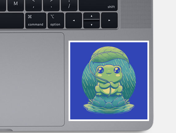Rainy Day Cute Frog