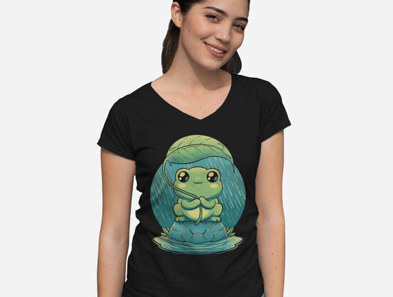 Rainy Day Cute Frog