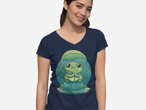 Rainy Day Cute Frog