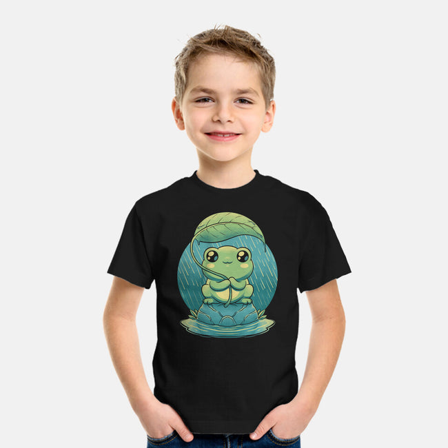 Rainy Day Cute Frog-Youth-Basic-Tee-Studio Mootant