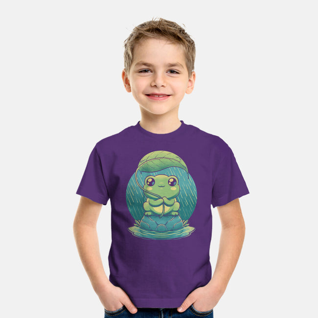Rainy Day Cute Frog-Youth-Basic-Tee-Studio Mootant
