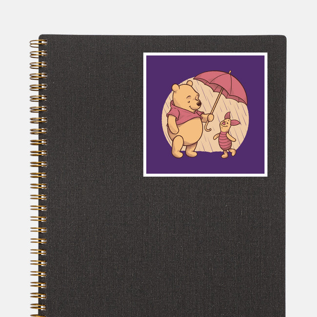 Rainy Day Bear Friends-None-Glossy-Sticker-Studio Mootant