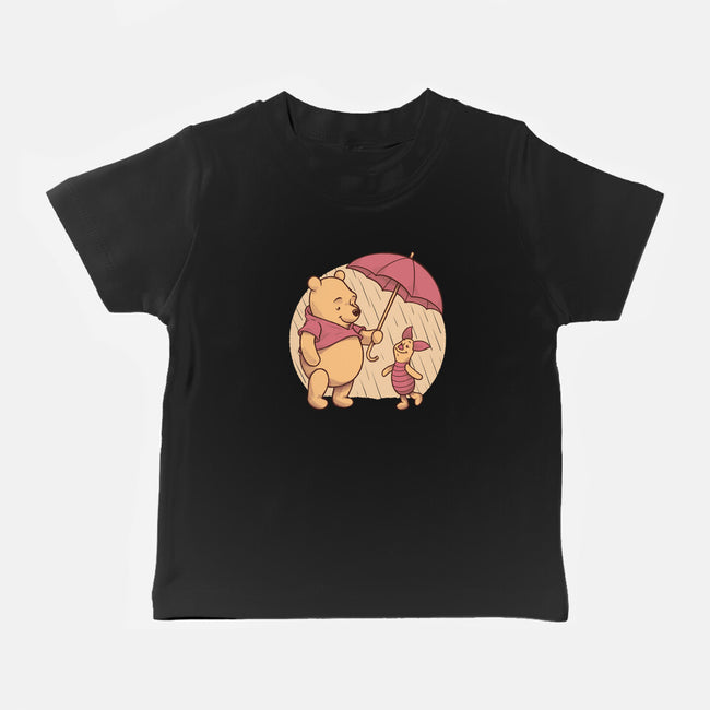 Rainy Day Bear Friends-Baby-Basic-Tee-Studio Mootant