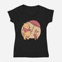 Rainy Day Bear Friends-Womens-V-Neck-Tee-Studio Mootant