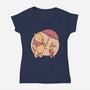 Rainy Day Bear Friends-Womens-V-Neck-Tee-Studio Mootant