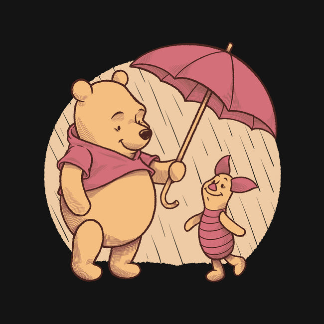 Rainy Day Bear Friends-Unisex-Baseball-Tee-Studio Mootant