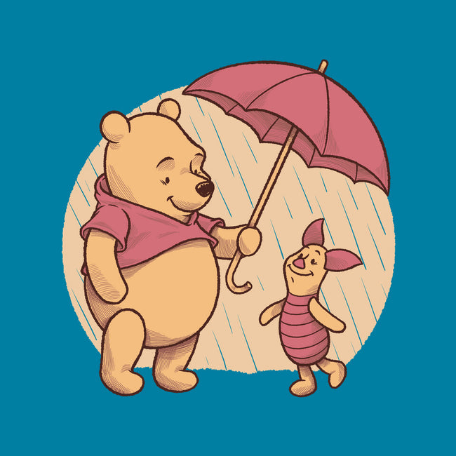 Rainy Day Bear Friends-Mens-Heavyweight-Tee-Studio Mootant