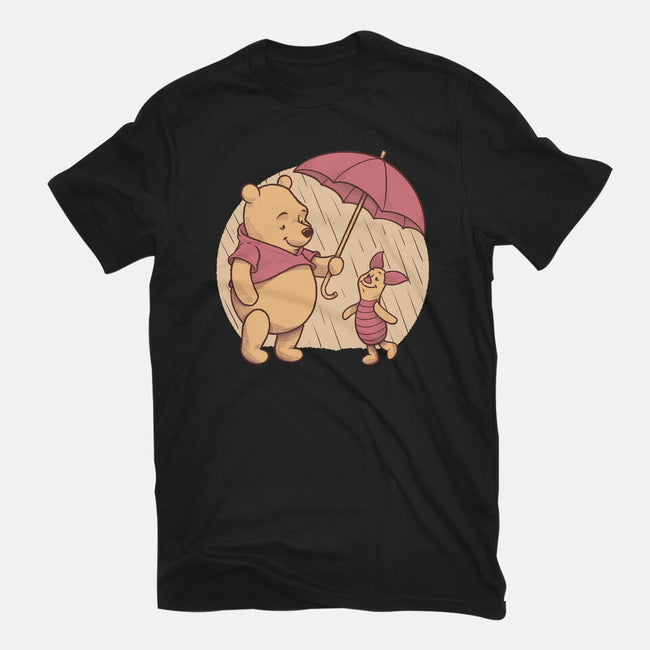 Rainy Day Bear Friends-Mens-Heavyweight-Tee-Studio Mootant