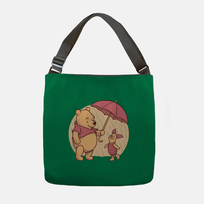 Rainy Day Bear Friends-None-Adjustable Tote-Bag-Studio Mootant