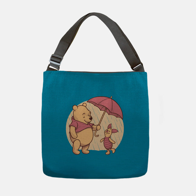 Rainy Day Bear Friends-None-Adjustable Tote-Bag-Studio Mootant