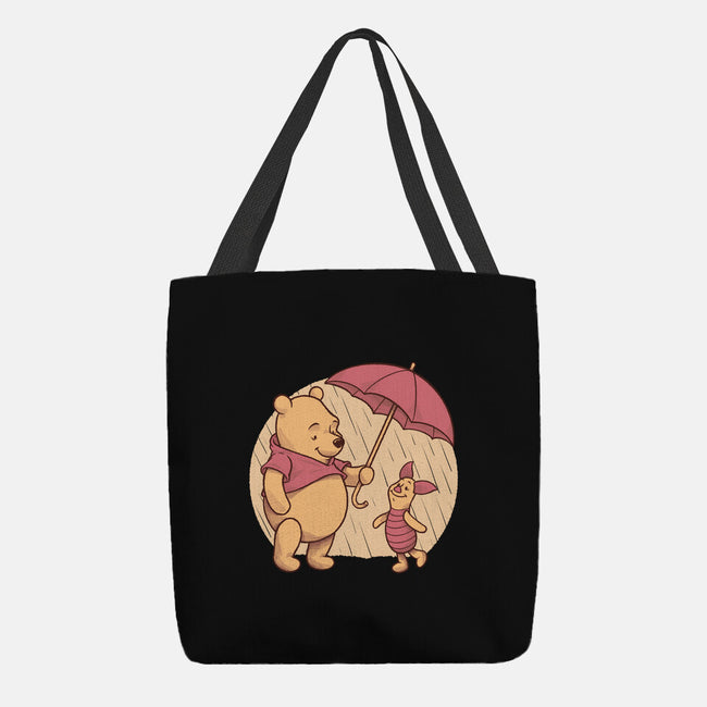 Rainy Day Bear Friends-None-Basic Tote-Bag-Studio Mootant