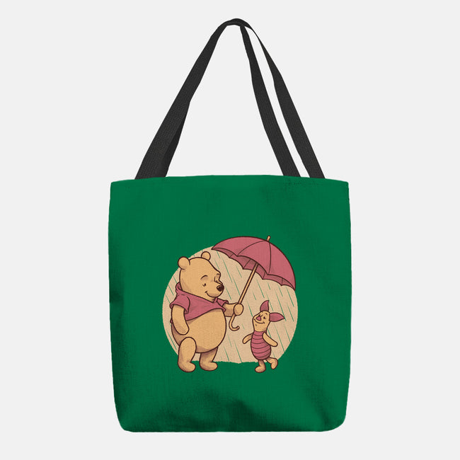 Rainy Day Bear Friends-None-Basic Tote-Bag-Studio Mootant