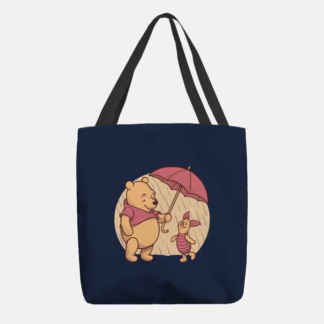 Rainy Day Bear Friends-None-Basic Tote-Bag-Studio Mootant
