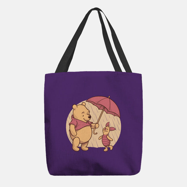 Rainy Day Bear Friends-None-Basic Tote-Bag-Studio Mootant