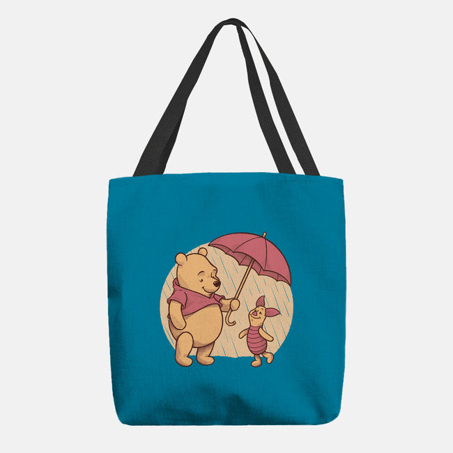Rainy Day Bear Friends-None-Basic Tote-Bag-Studio Mootant
