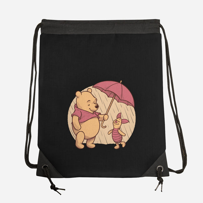 Rainy Day Bear Friends-None-Drawstring-Bag-Studio Mootant